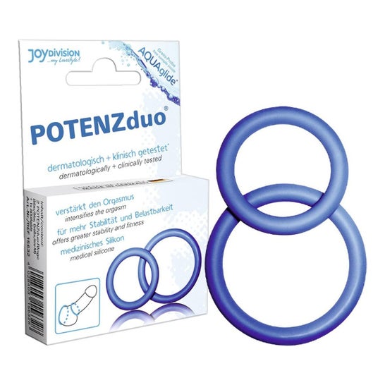 Potenz Duo Kit Blå Ringe Store Penis XL 2 stk