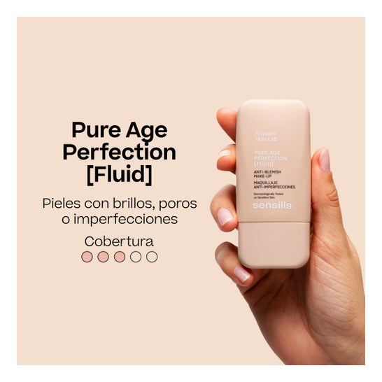 Sensilis Pure Age Perfection [Fluid] Maquillaje Anti-Imperfecciones 04 Pêche Doré 30 ml