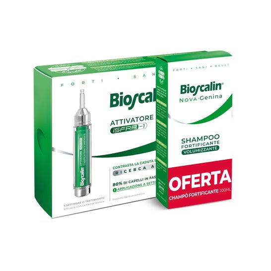 Bioscalin Nova Genina Pack Ativador Capilar 10ml + Champô Fortificante 200ml