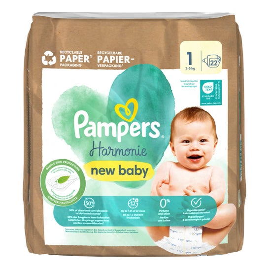 Pampers Harmonie New Baby Pañales Talla 1 22uds