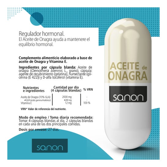 Sanon Aceite de Onagra 110 caps blandas