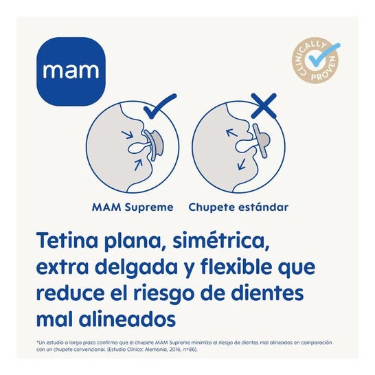 Mam Supreme Night Chupete Silicona 2-6M Neutro 1ud Mam Supreme Night Chupete Silicona 2-6M Neutro 1ud
