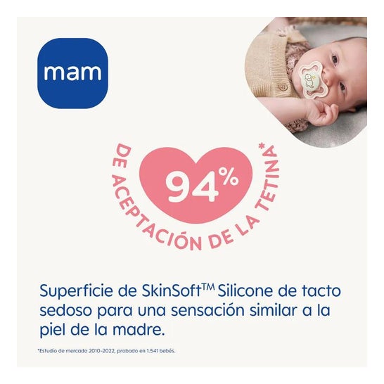 Mam Supreme Night Chupete Silicona 2-6M Neutro 1ud Mam Supreme Night Chupete Silicona 2-6M Neutro 1ud