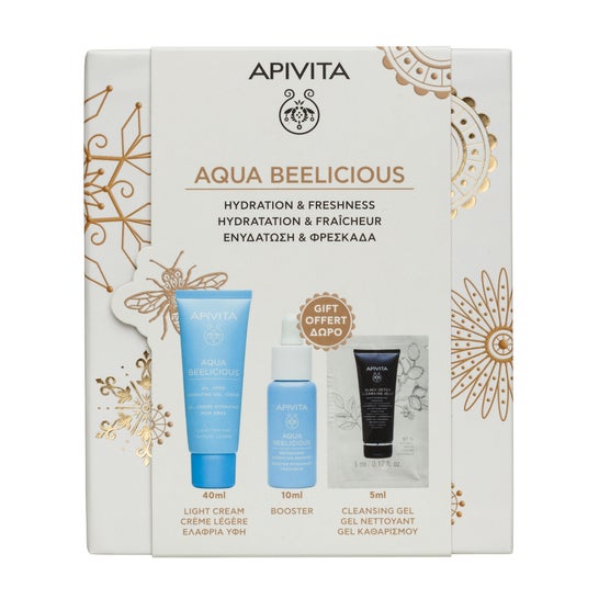 Apivita Pack Aqua Beelicius Light Hydrating gel 40 ml + Booster gift 10 ml + Cleansing gel 5 ml