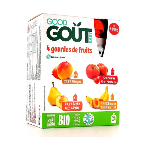 Buona varietà di frutta Gout 4x120g