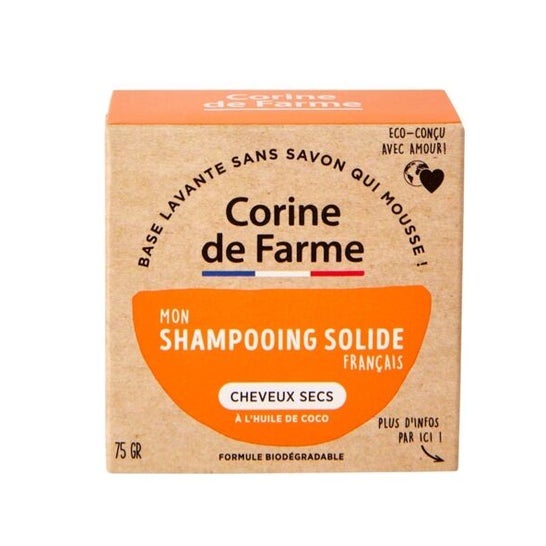 Corine De Farme Kokosnød Solid Shampoo tørt hår 75g