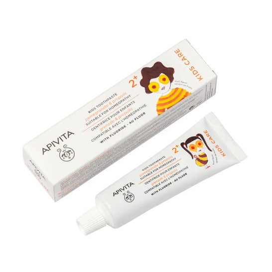 Apivita Bambini 2 + per bambini crema al gusto di frutta dentale con melograno e Pr Apivita Bambini 2 + per bambini crema al gusto di frutta dentale con melograno e Pr