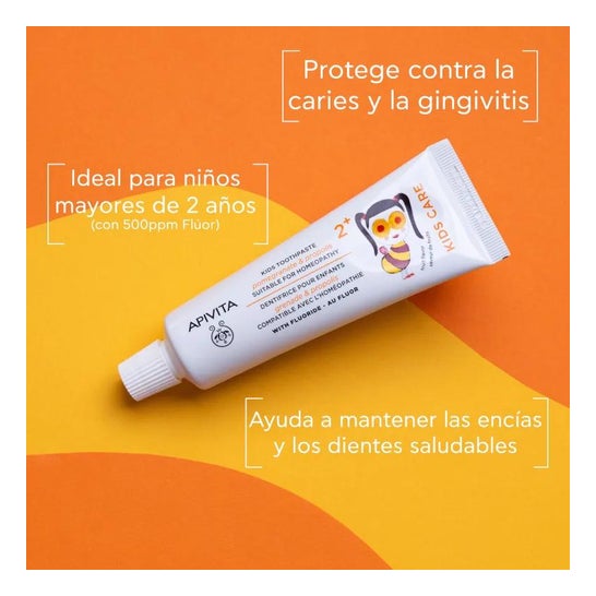 Apivita Bambini 2 + per bambini crema al gusto di frutta dentale con melograno e Pr Apivita Bambini 2 + per bambini crema al gusto di frutta dentale con melograno e Pr
