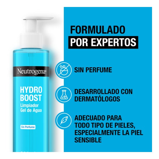 Neutrogena Hydro Boost Limpiador Gel de Agua sin Perfume 2x200 ml