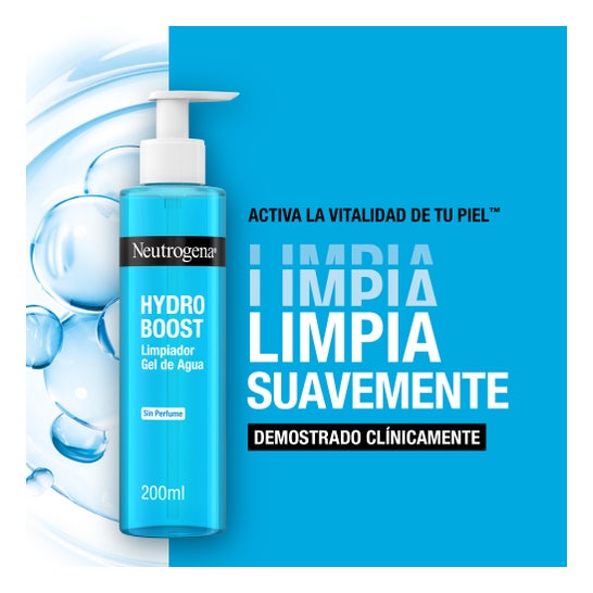Neutrogena Hydro Boost Limpiador Gel de Agua sin Perfume 2x200 ml