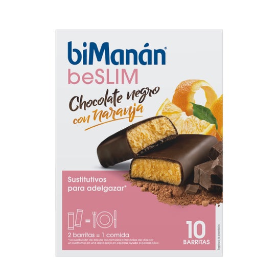 biManán beSLIM Barritas de Chocolate y Naranja 10uds