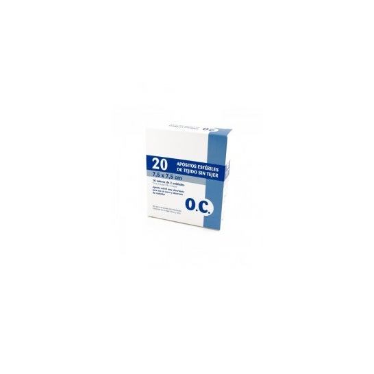 O.C compresa estéril tejido sin tejer 7 5 cmx7 5 cm 20 uds