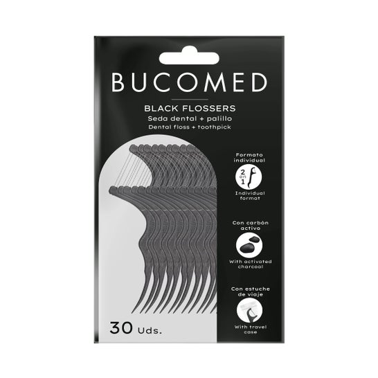 Normon Bucomed Black Flossers 2i1 Tråd + Tandstik