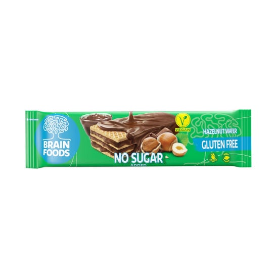 Brain Foods Wafer Nocciola Senza Zucchero Senza Glutine 40g