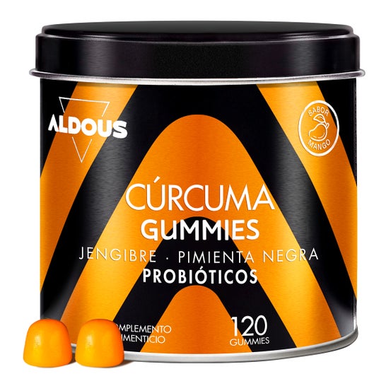 Aldous Bio Cúrcuma Jengibre Pimient Negr + Probiot 2500mg 120uds
