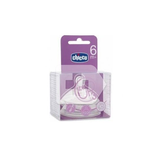 Chicco® Tetina Step Up 3 Silicona Boca Ancha Flujo Rápido 2 uds