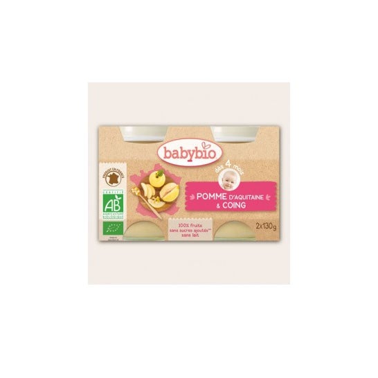 Babybio Organic Apple Quince Jars in 4 months 2x130g