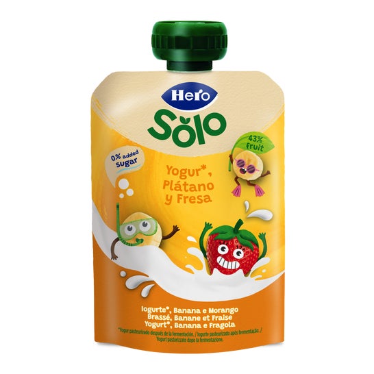 Hero Solo Yogur Plátano y Fresa 100 g