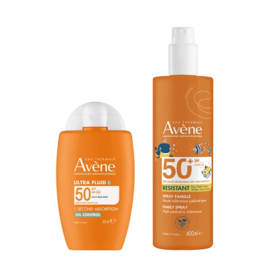 Avène Pack Ultra Fluido Oil Control SPF50 50ml + Spray Familia SPF50+ 400ml