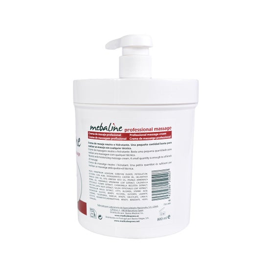 Mebaline Crema de Masaje Professional Massage 800 g