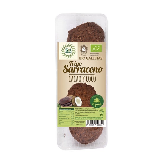 Solnatural Galletas  Trigo Sarraceno Coco Cacao 175g