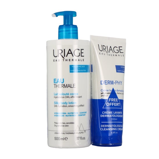 Uriage Pack Thermal Water Silky Body Lotion 500 ml + Derm-Phy 200 ml