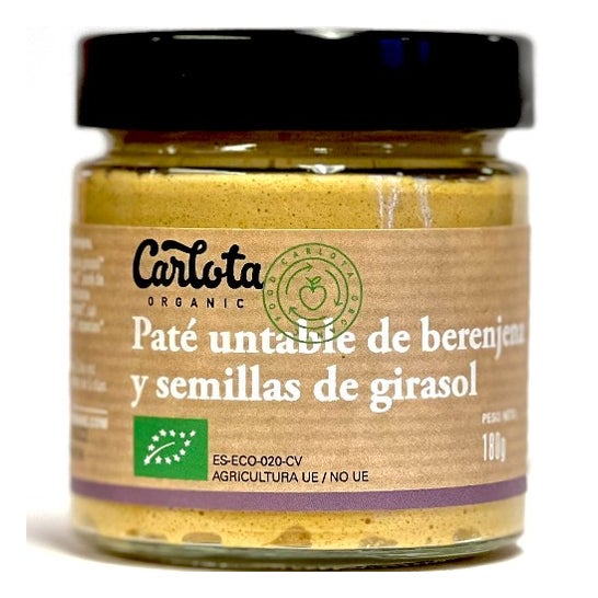 Carlota Organic Pate de Berenjenas y Semillas Girasol Bio 180g