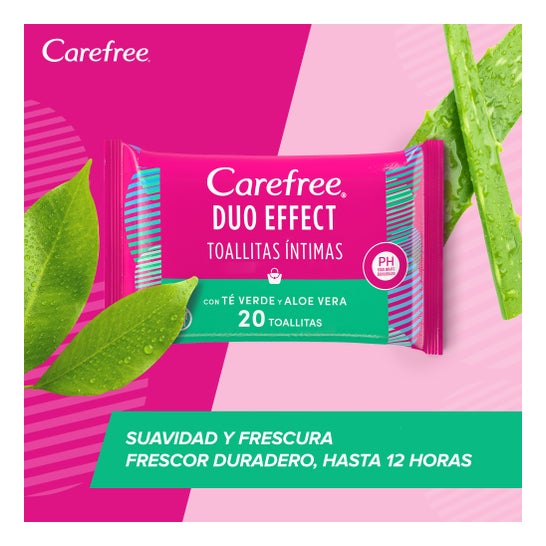 Carefree Toallitas Intimas con Te Very Aloe Vera 20uds