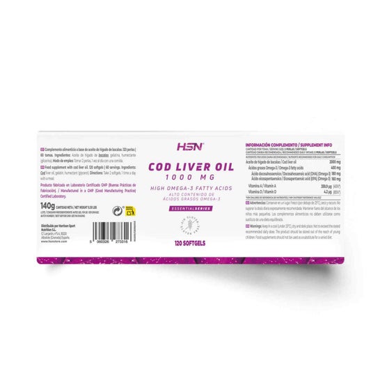 HSN Aceite de Hígado de Bacalao 1000 mg 120 Perlas