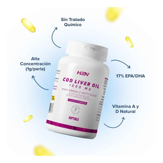 HSN Aceite de Hígado de Bacalao 1000 mg 120 Perlas