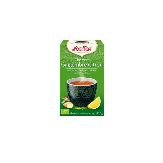Yogi Tea Infusión Ayurvédica Té Verde Jengibre Limón Orgánico 17 bolsitas de té