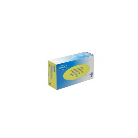 Alvita guantes de Examen Látex con Polvo T-S 100 uds
