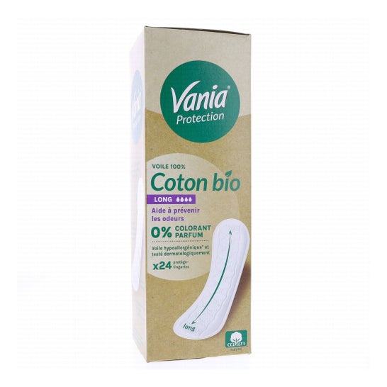 Vania Confort Coton Bio Protegeslips Long 24uds