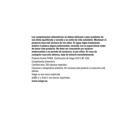 Solgar Ester-C Plus Vitamina C 500 mg 250vcaps