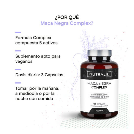 Nutralie Maca Negra Andina Complex + Vitaminas B6 y B12 120caps
