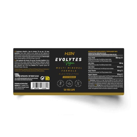 HSN Evolytes Sales de Electrolitos 120vcaps