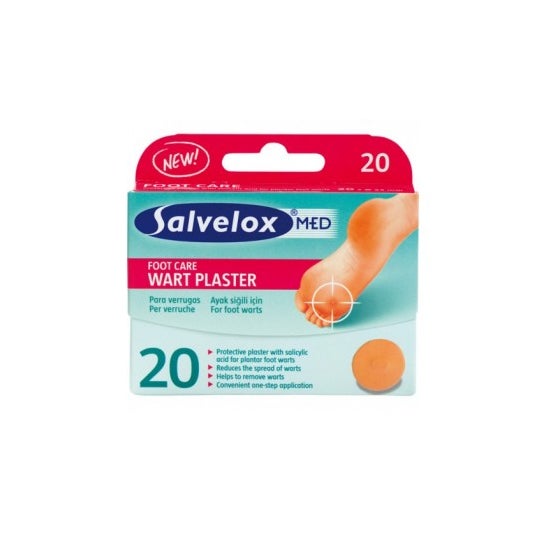 Salvelox Med Wart Plaster Verrugas Apósito Adhesivo 20uds