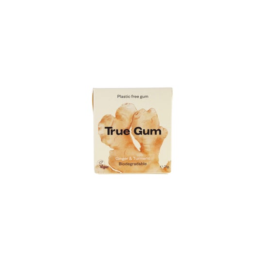 True Gum Chicles Jengibre Cúrcuma Sin Plásticos 21g