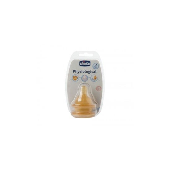Chicco® tetina fisiológica látex 3 posiciones 2uds
