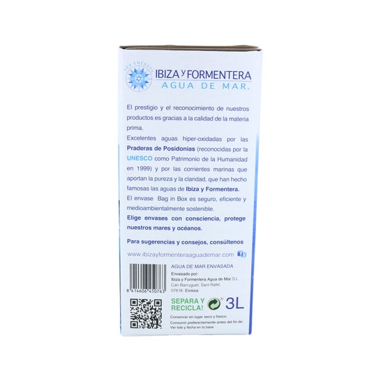 Ibiza y Formentera Agua de Mar Microfiltrada 3L