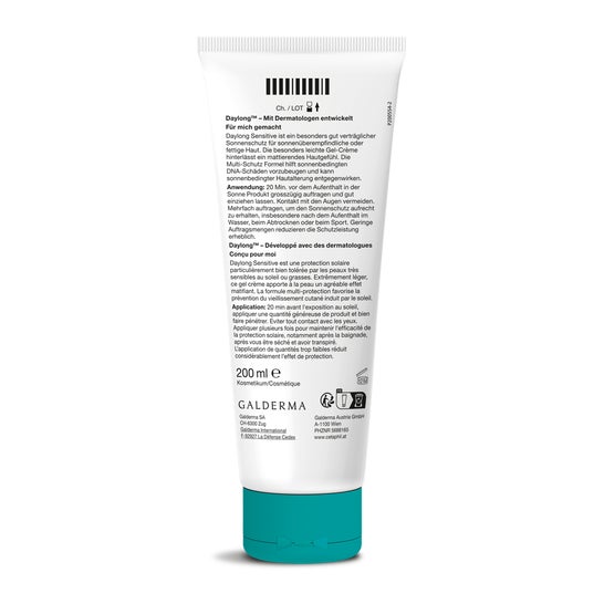 Daylong Sensitive Crème gel Légère Spf 50+ 200 ml