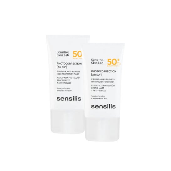 Sensilis Photocorrection [AR 50+] Fluido Reafirmante Anti-Rojeces SPF50+ 2x40 ml