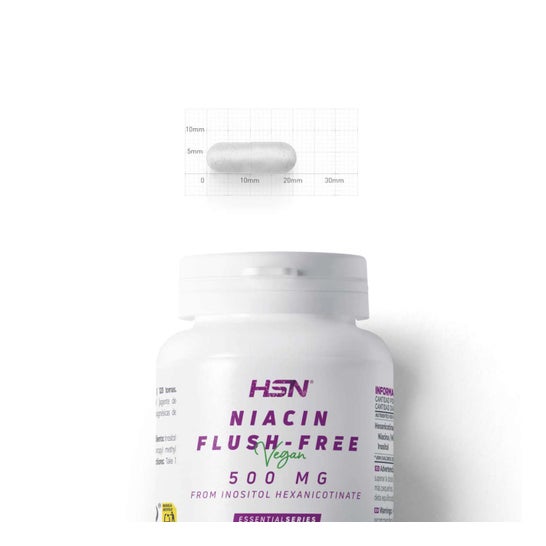 HSN Niacina Vitamina B3 Flush-Free 500 mg 120 vcaps