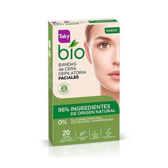 trabajo Rebaja Calma Taky Bio Natural 0% Bandas de Cera Faciales Depilatorias 20uds | PromoFarma