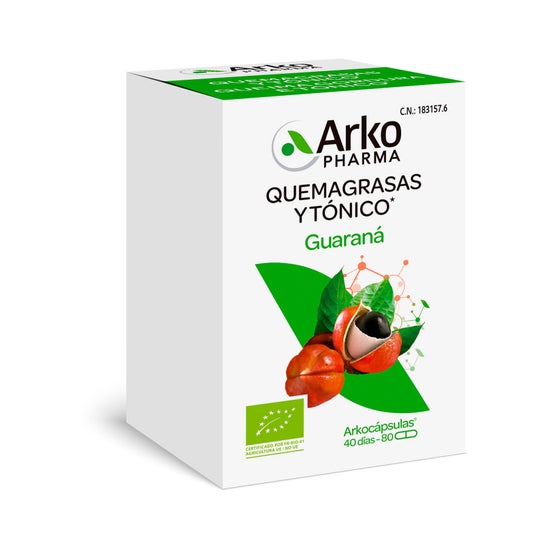 Arkocápsulas Guaraná Bio 80 kapsler