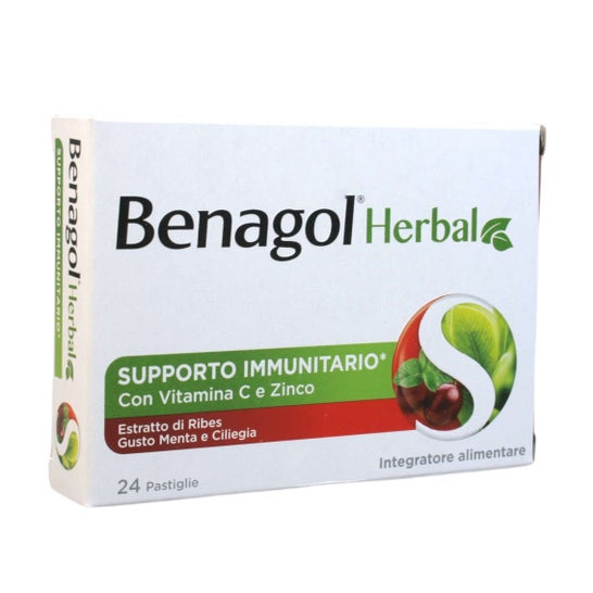 Reckitt Benckiser Benagol Herbal Menta y Cereza 24 Tabletas