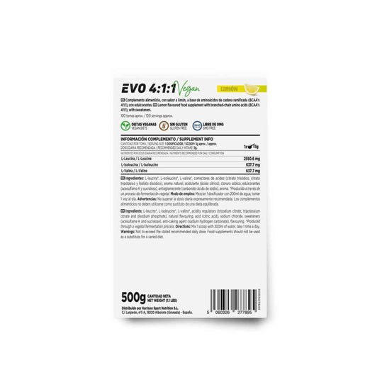HSN Evo 4:1:1 BCAA's Instantáneos en Polvo Limón 500 g