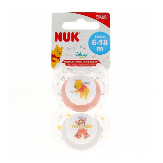 NUK Perfect Match Air Fopspeen Winnie The Pooh 6-18M 2 stuks