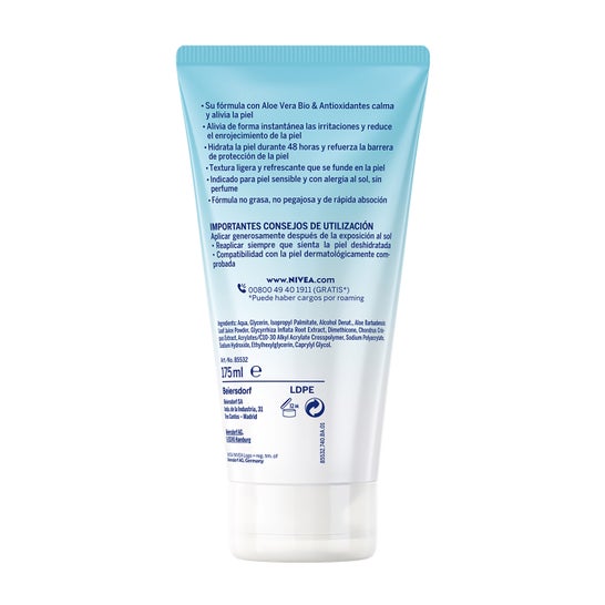 Nivea Sun After Sun Sensitive Gel-Creme ohne Duftstoffe 175ml