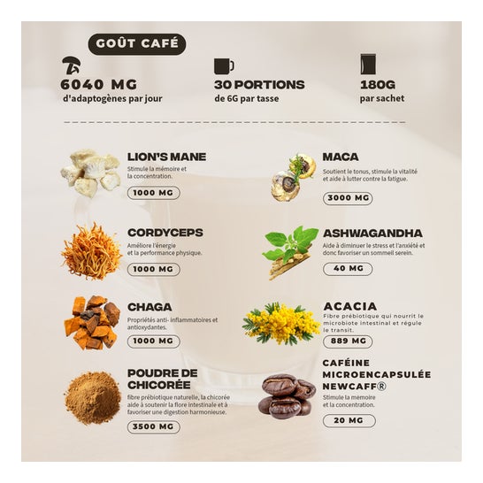 Mush N Go Café Adaptógeno Brainstoorm Sabor Café 180 g